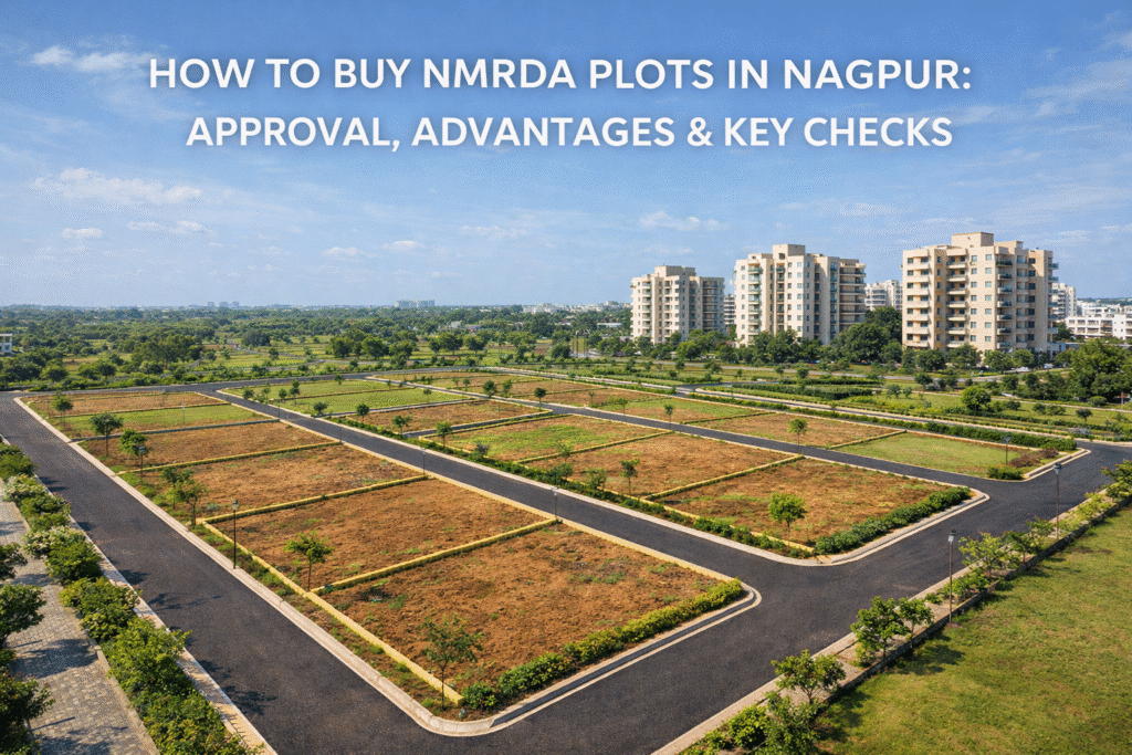 NMRDA plots in Nagpur with approved layout, wide roads, and planned infrastructure