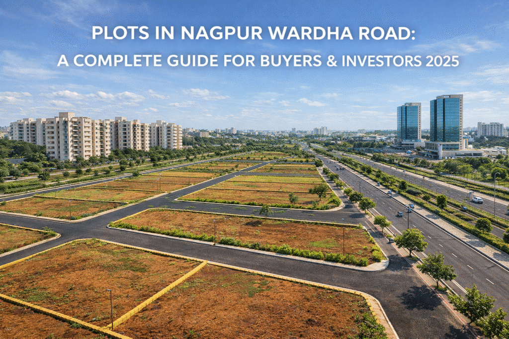 Plots in Nagpur Wardha Road with planned layouts, wide roads, and modern infrastructure