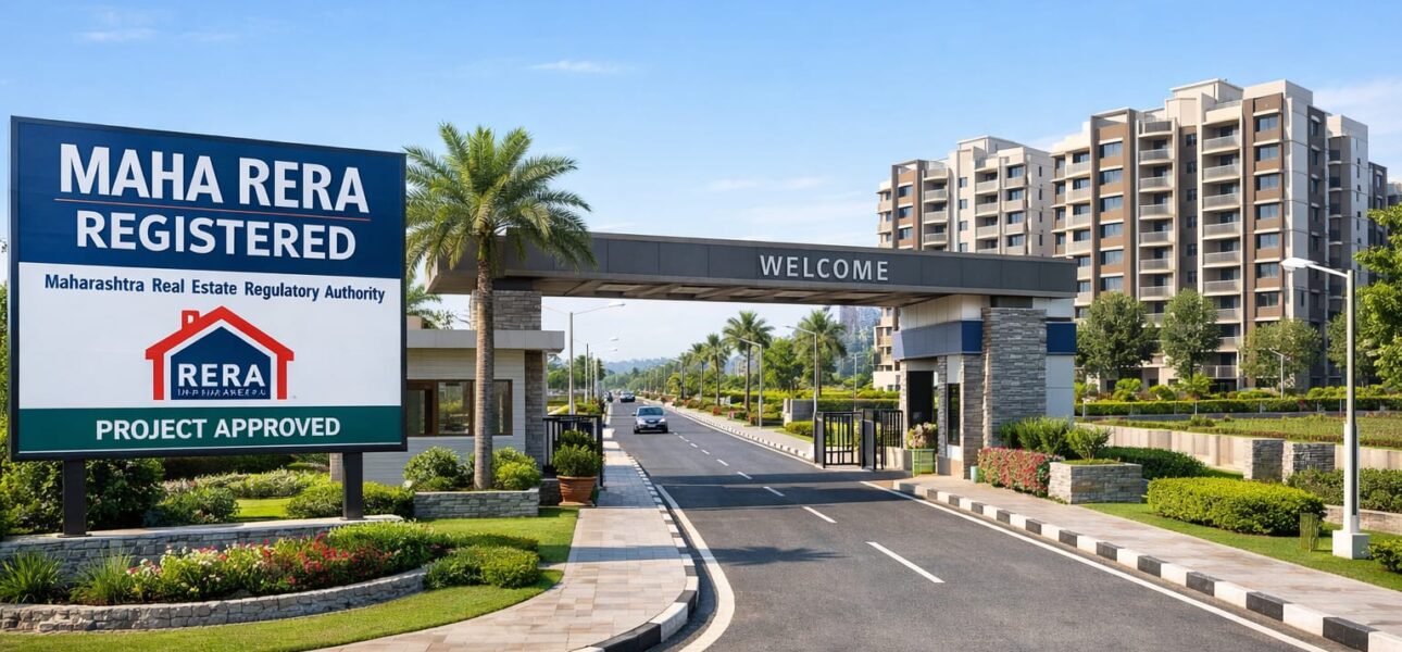 MahaRERA registered projects with approved plans, modern infrastructure, and legally compliant development