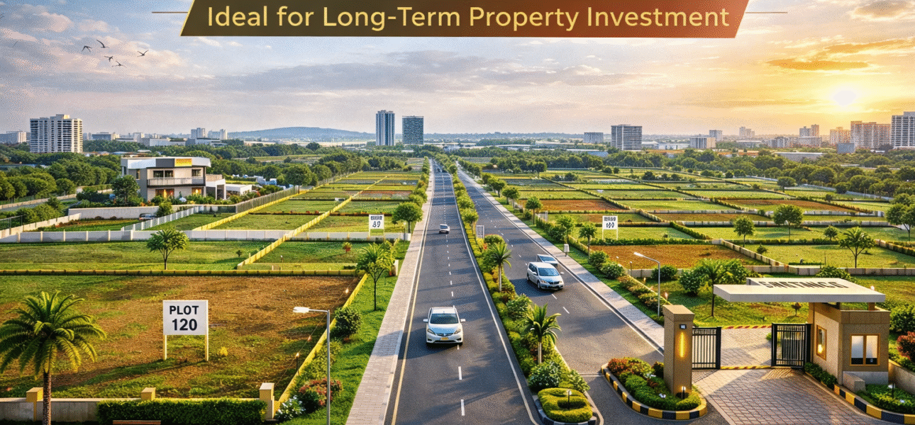 Residential plots near MIHAN Nagpur with wide roads, clear boundaries, and modern township infrastructure